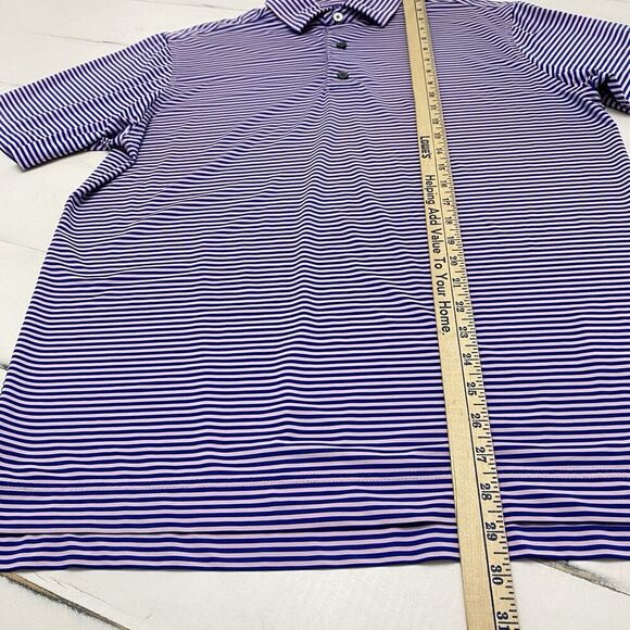 FootJoy Purple Pink Striped FJ Performance Golf Polo Shirt Men's Medium Active - Picture 11 of 12